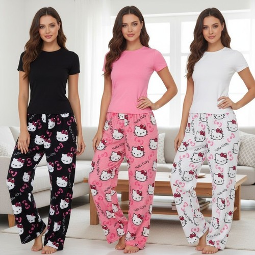 Hello kitty black fleece - kitty,