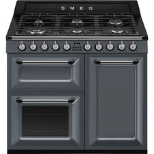 Smeg Range Cooker Slate Grey TR103GR 100cm Victoria Dual Fuel ExDisplay(CH-2162)