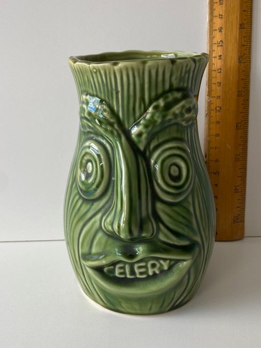 Double sided face vase jar - double‑sided, vase/jar