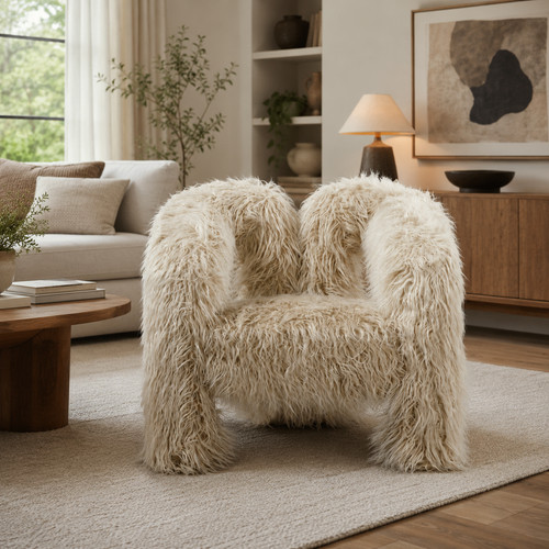 Ivory accent chair - ivory, occasional