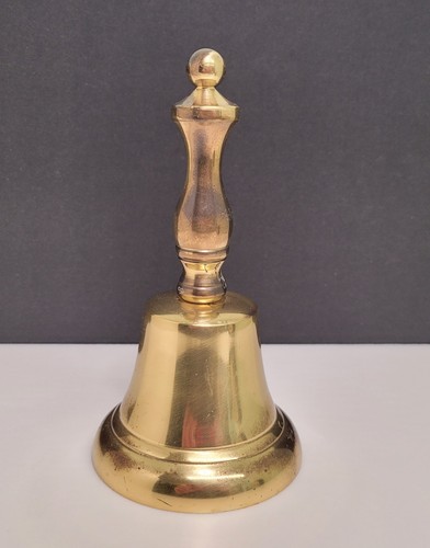 Vintage brass bell school - brass,