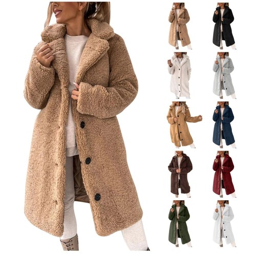 Womens long teddy - long, coats