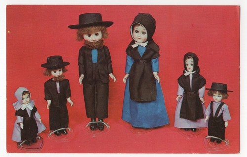 Amish dolls postcard - dolls,
