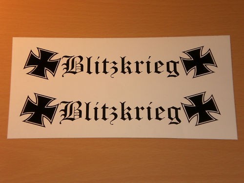 Blitzkrieg sticker iron cross - blitzkrieg,