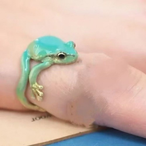Tree frog design open - tree, ring