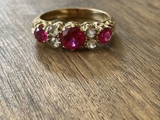  9ct Gold Ring With Ruby And