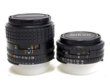 Nikon E Series Lenses- 50mm F1.8 and 100mm F2.8