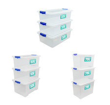 Set Of 3 Plastic Storage Boxes
