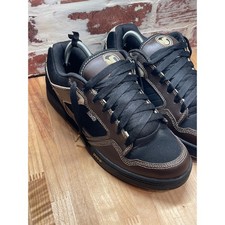 VTG DVS Shoes Mens Brown Black Suede Leather Lace Up Skateboard Stash Size 10