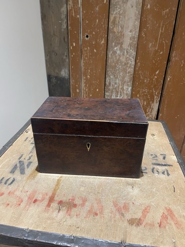 Antique wooden tea caddy - antique,