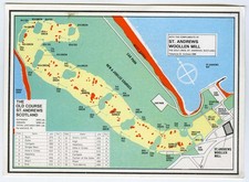 St Andrews Map Postcard The