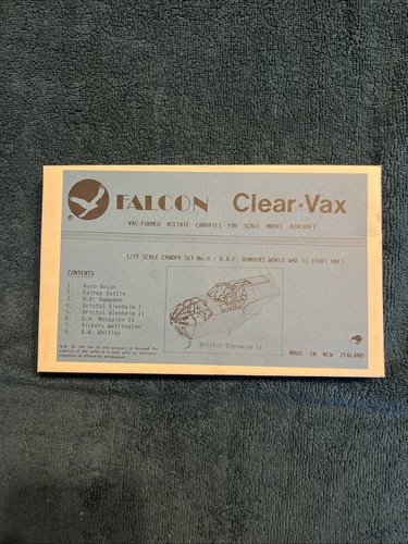 Falcon clear vax canopy set - clear-vax,