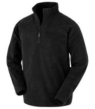 Result Mens Half Zip Neck GREY BLUE or BLACK Recycled Micro Fleece Top Jacket