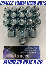 Alloy Wheel Bimecc Nuts x 20 M12x1.25 Fit Nissan Serena Silvia Vanette X Trail