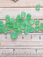 50 small tiny green seaglass
