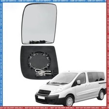 Fiat Scudo Left Passenger wing mirror glass 2007-2016 door side Heated