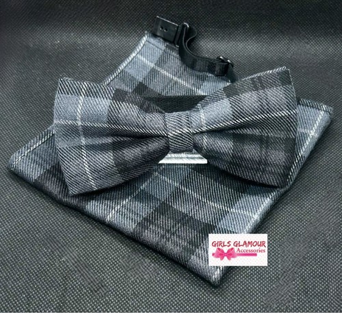 Tartan flint highland grey - flint, bow