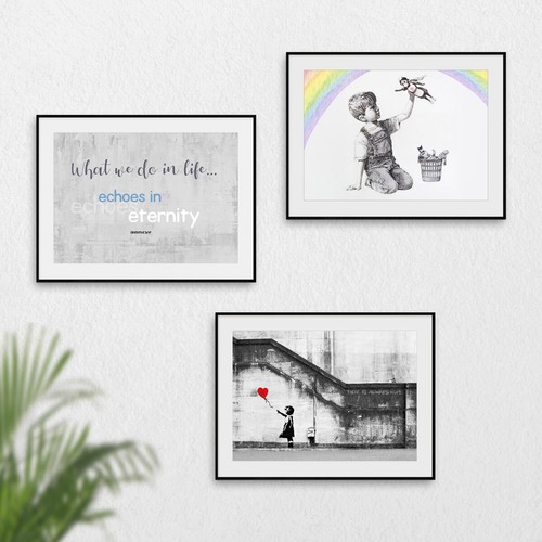 Set banksy wall - wall, art
