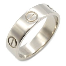 CARTIER Love Ring 18KWG White Gold Used Unisex US size 7.75 #56