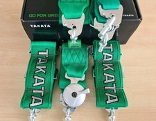 Takata 6 Point Harness - Green - Track / Rally / Road Legal / Race