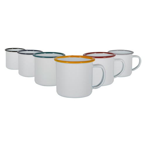 White enamel espresso cups - cups,