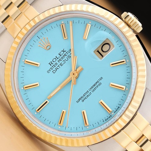 Rolex mens datejust - datejust, aqua