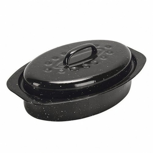 Oval cast iron roasting pan - oval,