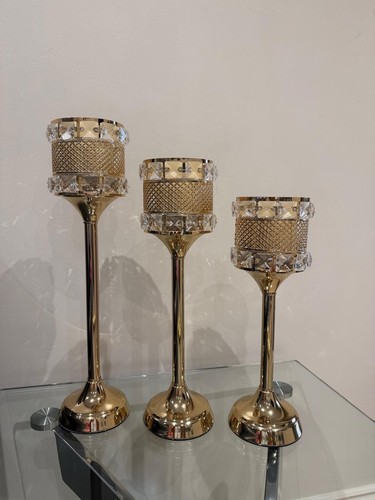 Set luxury gold crystal - set, of