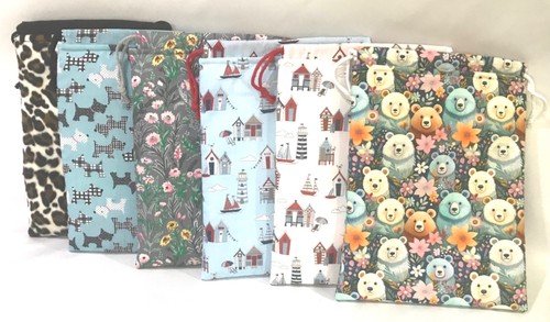 Handmade drawstring toiletry - handmade,