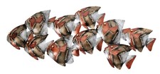 SCHOOL OF BRONZE FISH Metal
