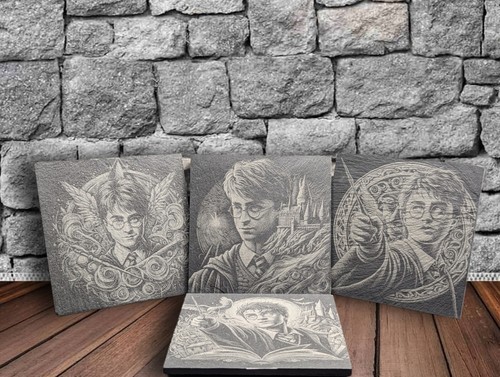 Harry potter slate coasters - potter,
