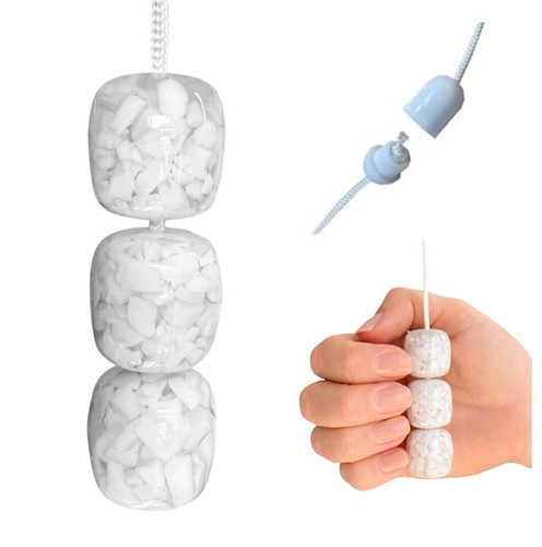 Triple glossy white resin bead - triple,