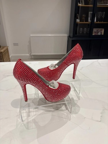 Women red diamanté - red,