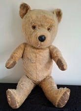 Chiltern Vintage 1950s Bear 16" tall  Fully Jointed   Mohair Rexine Paws