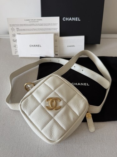 Chanel white quilted caviar - white,