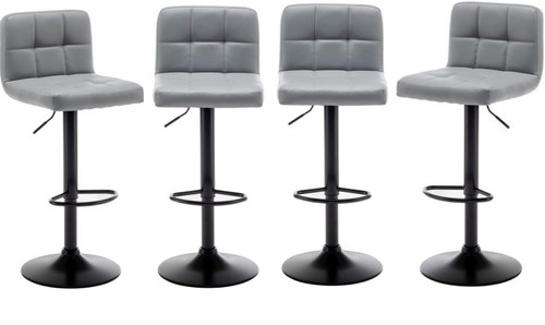 Set grey bar stools faux - grey,