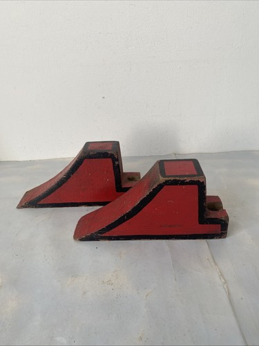 Vintage wooden wheel chock 2 - wooden,