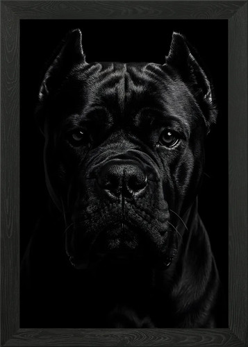 Black cane corso framed - framed, wall