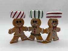 YANKEE CANDLE TRIPLE GINGERBREAD TEA LIGHT HOLDER VGC HARD TO FIND RARE XMAS