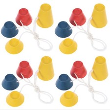 4/16pcs Golf Rubber Tees Stringed 4 Sizes Pyramid Ball Holder Equipment Set UK