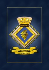 HMS HERMES SHIPS BADGE/CREST -