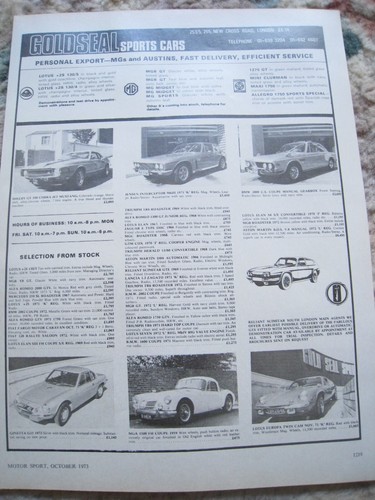 Goldseal sports cars - goldseal, personal