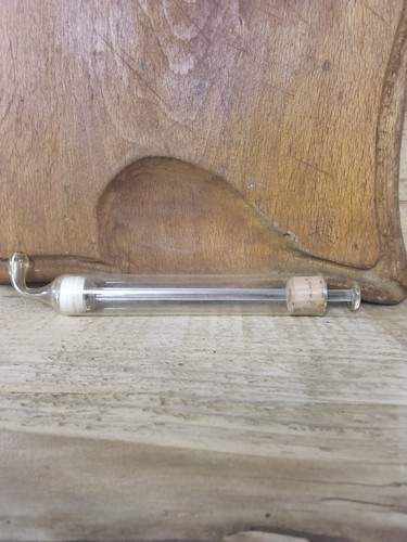 Antique glass ear syringe - glass,