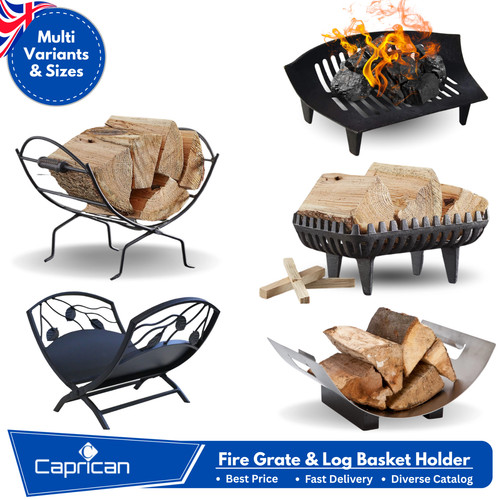 Fire grate log basket - fire, holder