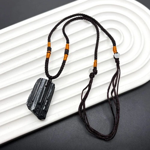 Black tourmaline pendant - tourmaline,