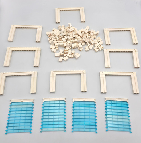 Lego garage white blue - lego,