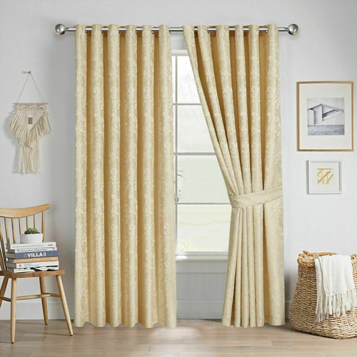 Jacquard band curtains pair - band,