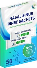 55 Packets Neti Pot Salt, Nasal Rinse Salt,Nose rinse sachets,Sinus Rinse Salt