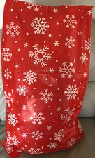 LARGE CHRISTMAS SACK BAG GIFT PRESENT XMAS TREE SNOWFLAKE GIANT STOCKING FILLER
