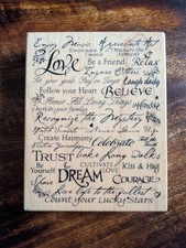 PSX Love Saying rubber Stamp